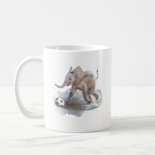 Éléphant espiègle tasse de classique de 11 onces (Gauche)