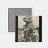 éléphant et 2 filles cirque aimant (Recto/Verso)