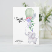 Éléphant et ballon Merci (Debout devant)