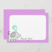 Eléphant et ballons Magenta Merci (Devant / Derrière)