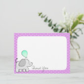 Eléphant et ballons Magenta Merci (Debout devant)