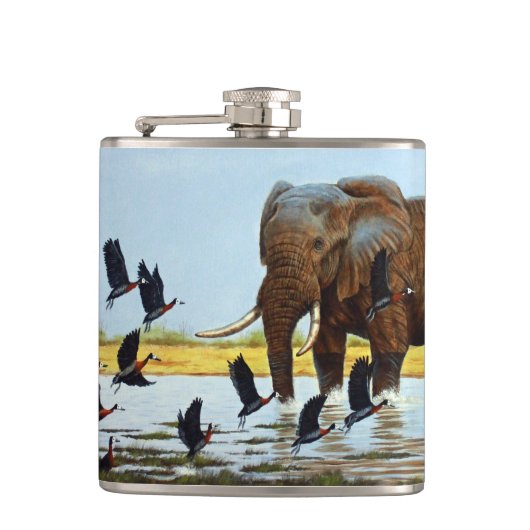 Eléphant et canards à flacon (Devant)