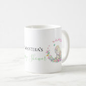 éléphant et papillons Café Mug (Devant droit)