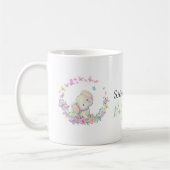 éléphant et papillons Café Mug (Gauche)
