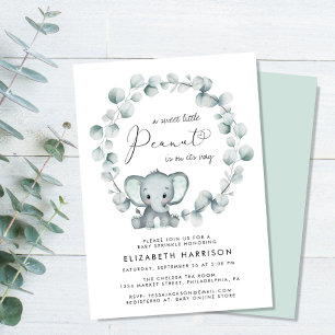 Elephant Eucalyptus Baby Sprinkle Kaart