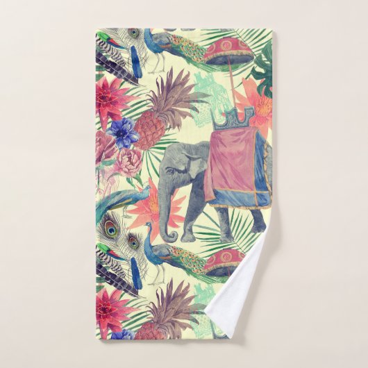 Eléphant Exotique Peacock Plutôt (Serviette à main)