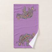 Eléphant fabriqué en Cheetah psychédélique (Serviette à main)