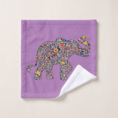 Eléphant fabriqué en Cheetah psychédélique (Gant de toilette)