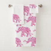 Eléphant fait de Coeurs Roses (En situation)