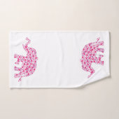 Eléphant fait de Coeurs Roses (Serviette à main)
