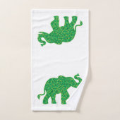 Éléphant fait de trèfles à quatre feuilles (Serviette à main)