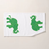 Éléphant fait de trèfles à quatre feuilles (Serviette à main)