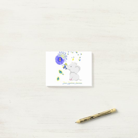 Elephant Faith Hope Love Down Syndroeness Post-it® Notes (Op bureau)