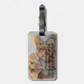 ELEPHANT FAMILIE BAGAGELABEL (Achterkant verticaal)