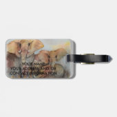 ELEPHANT FAMILIE BAGAGELABEL (Achterkant horizontaal)