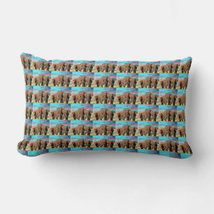 Elephant Family at Sunrise Pattern Kussen