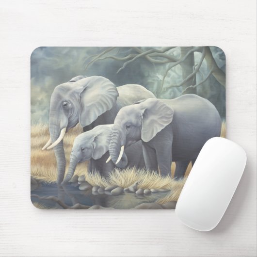 "Elephant Family" Mousemat Muismat (Met muis)