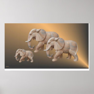 Elephant Family Poster