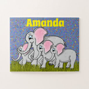Elephant Family Puzzle Legpuzzel