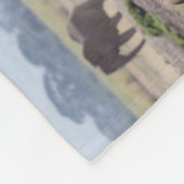 Elephant Family Walking Fleece Deken (Hoek)