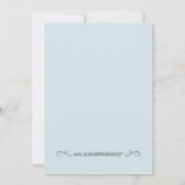 Elephant First Birthday Invitation (blauw) Kaart (Achterkant)
