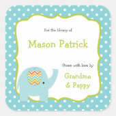 Elephant First Library boek bord stickers (Voorkant)