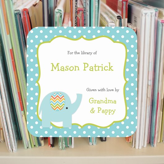 Elephant First Library boek bord stickers