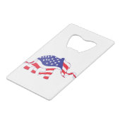 Elephant-FLAG Kredietkaart Flessenopener (Achterkant Gekanteld)