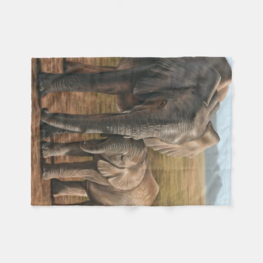 Elephant Fleece Blanket (Voorkant (Horizontaal))