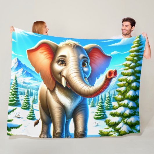 Elephant Fleece Deken (In situ)