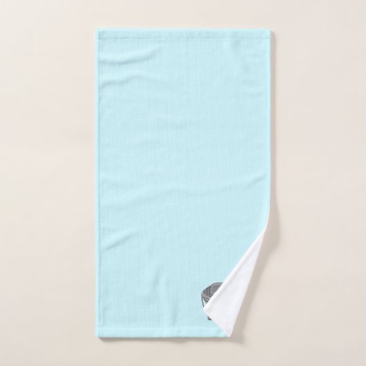 Éléphant fleuri gris unique, moderne élégant (Serviette à main)