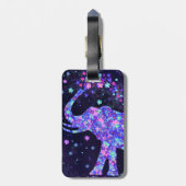 Elephant Flowers Bagagelabel (Achterkant verticaal)