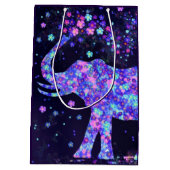 Elephant Flowers Gift Bag Medium Cadeauzakje (Achterkant)