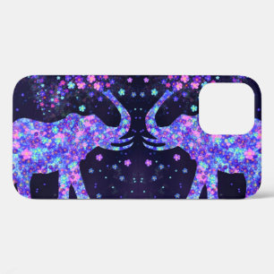 Elephant Flowers - voeg uw Afbeelding/tekst/naam t iPhone 12 Hoesje