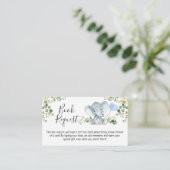 Elephant Foliage Baby shower Book Request Informatiekaartje (Staand voorkant)