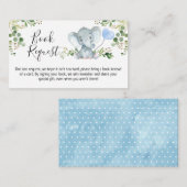 Elephant Foliage Baby shower Book Request Informatiekaartje (Voorkant / Achterkant)
