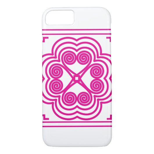 Elephant Footprint Motif in Roze Case-Mate iPhone Case (Achterkant)