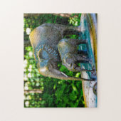 Elephant Fountain Jigzaag Puzzle Legpuzzel (Verticaal)