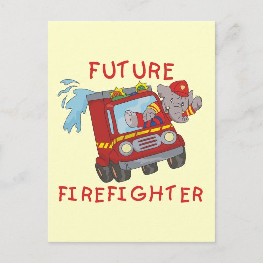 Elephant Future Firefighter Tshirts and Gifts Briefkaart (Voorkant)