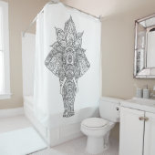 Elephant geïnspireerd douchegordijn (In situ)