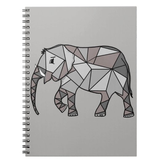 Elephant Geometric Bishop Grey 2 Notitieboek (Voorkant)