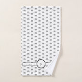 Elephant Geometric Monogram Black en White Bad Handdoek (Handdoek)