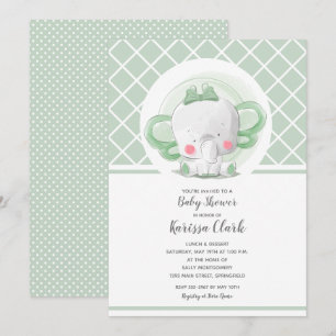 Elephant Geslacht Neutraal Baby shower Kaart