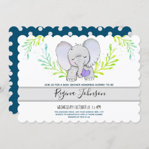 Elephant Geslacht Neutraal Baby shower Kaart