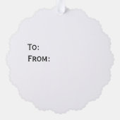 Elephant GIFT Tag Ornament Kaart (Achterkant)