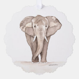 Elephant GIFT Tag Ornament Kaart
