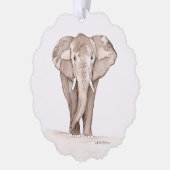 Elephant GIFT Tag Ornament Kaart (Links)