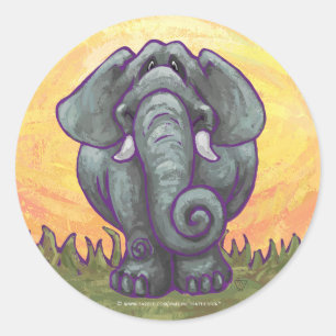 Elephant Gifts & Accessoires Ronde Sticker