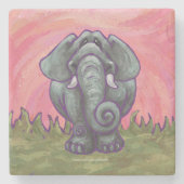 Elephant Gifts & Accessoires Stenen Onderzetter (Voorkant)