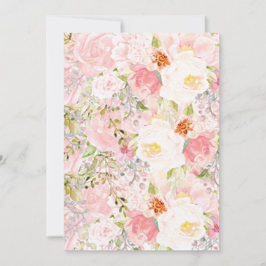 Elephant Girl Baby shower Kaart (Achterkant)